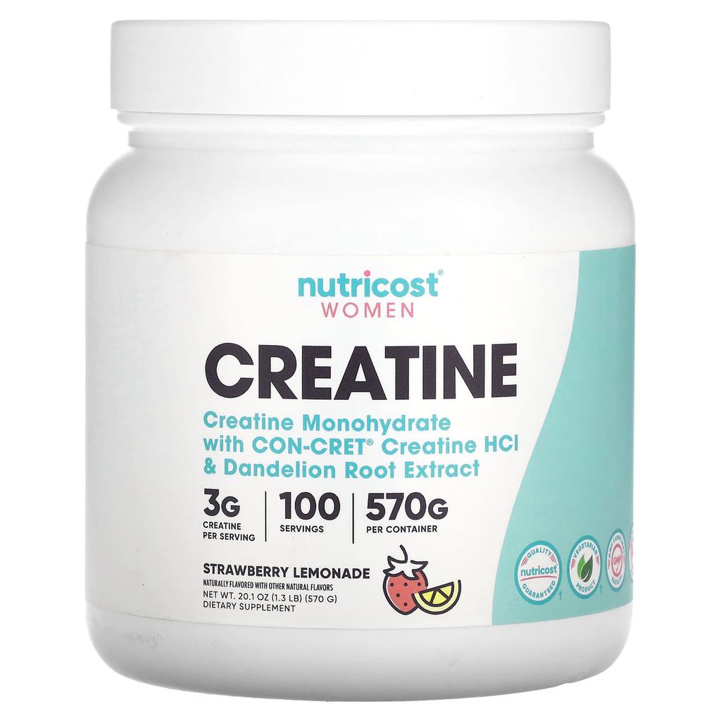 Nutricost Women, Creatine, Strawberry Lemonade, 20.1 Oz (570 G)