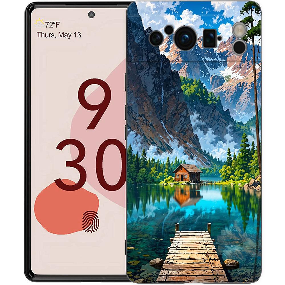 Серия 'Пейзажи Японии' Эстетизм Пейзаж Чехол для телефона для Google Pixel 9 8 7 6 Pro XL 8A 6A 7A 5G Мягкий ударопрочный ТПУ Чехол