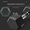 Hexagonal Rubber Dumbbell Set with Rack