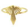 [Q6208] - Handcrafted Golden 'Falcon' Ring - 14x12 Mm