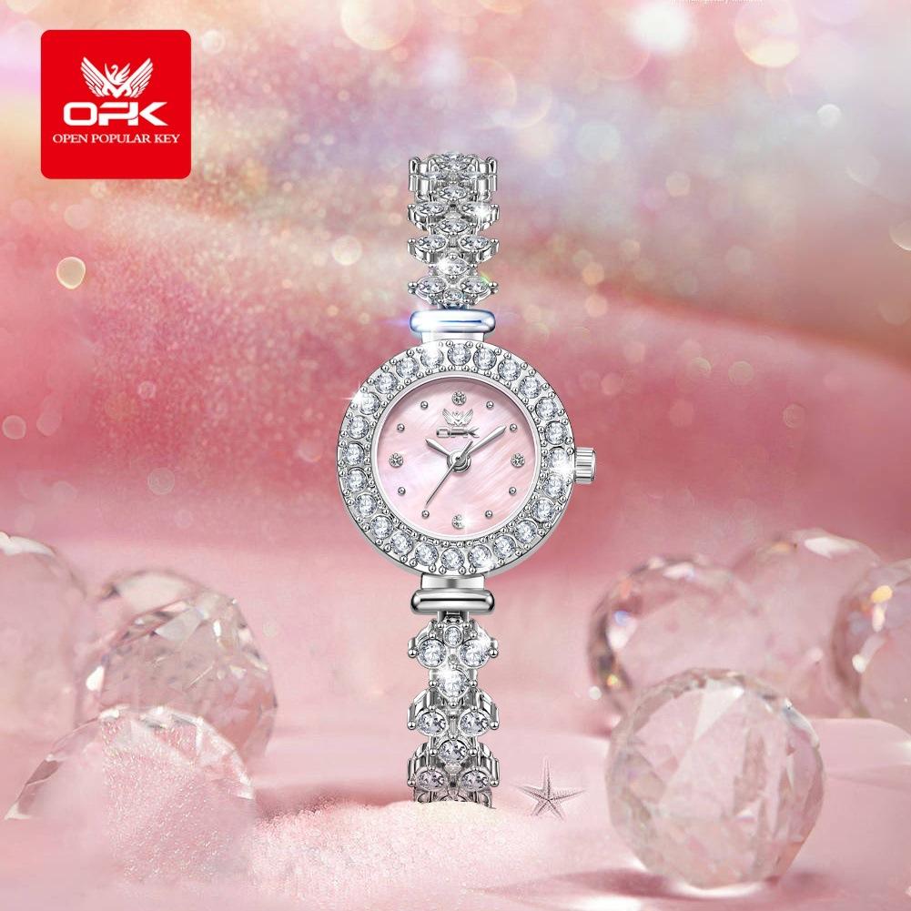 OPK Watch Versatile Women's Watch Niche Light Luxury Diamond Dial Quartz Watch Women