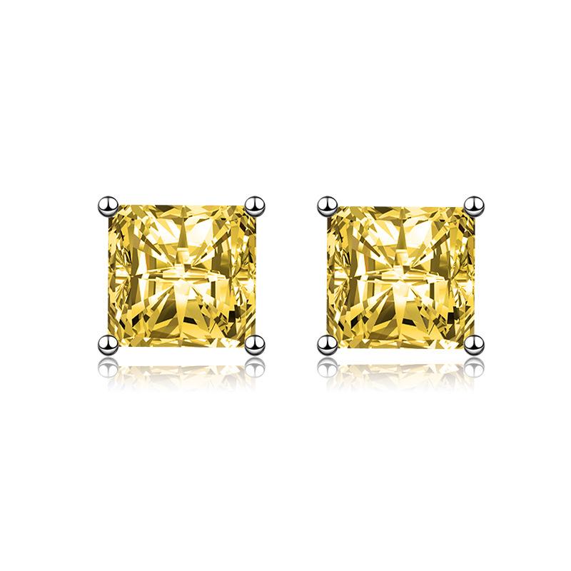 Nice Shining Moissanite Earrring 925 Sterling Silver Simplicity Exquisite For women Jewelry Wedding Plated 18K White Gold giftGood product