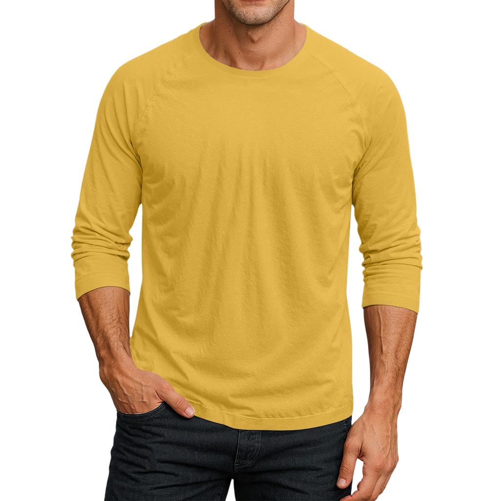 Мужской топ-футболка с круглым вырезом и рукавами-плунжерами