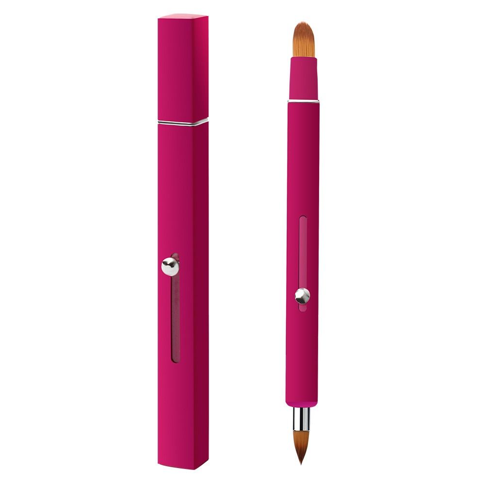 Алюминиевая выдвижная кисть для губ/бровей Золотистая&Черная&Красная&Розовая Двусторонняя кисть для помады Женщины