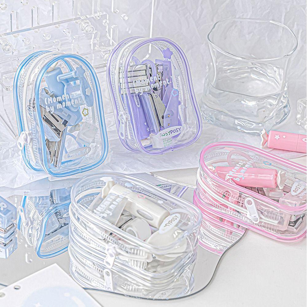 Portable Scrapbook Tools Set INS Punch Machine Kit Mini Punch Stapler Kit Binding Tool