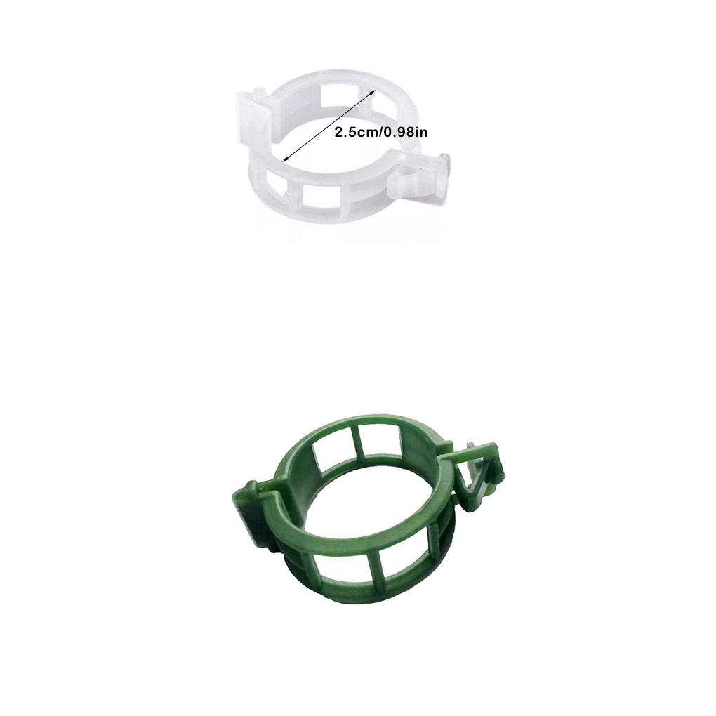 100 Pieces Plant Support Clips Round 2.5mm Growing Greenhouse Vegetable Fruit Ties Branch Stake Fastener Frame Buckle
