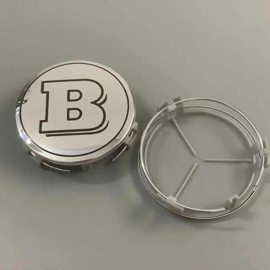 SUK3 Mercedes Benz Amg 75mm Black and Silver AMG Hubcap Center Cap Upgrade Wheel Hub Cover