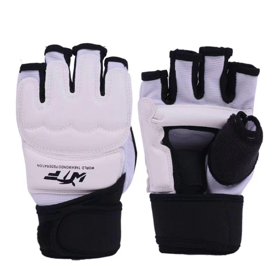 Taekwondo Protective Gear: Hand & Foot Protectors, Half-Finger Boxing Gloves for Adults & Children