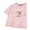 Pusheen Женская/дамская укороченная футболка персикового цвета с короткими рукавами