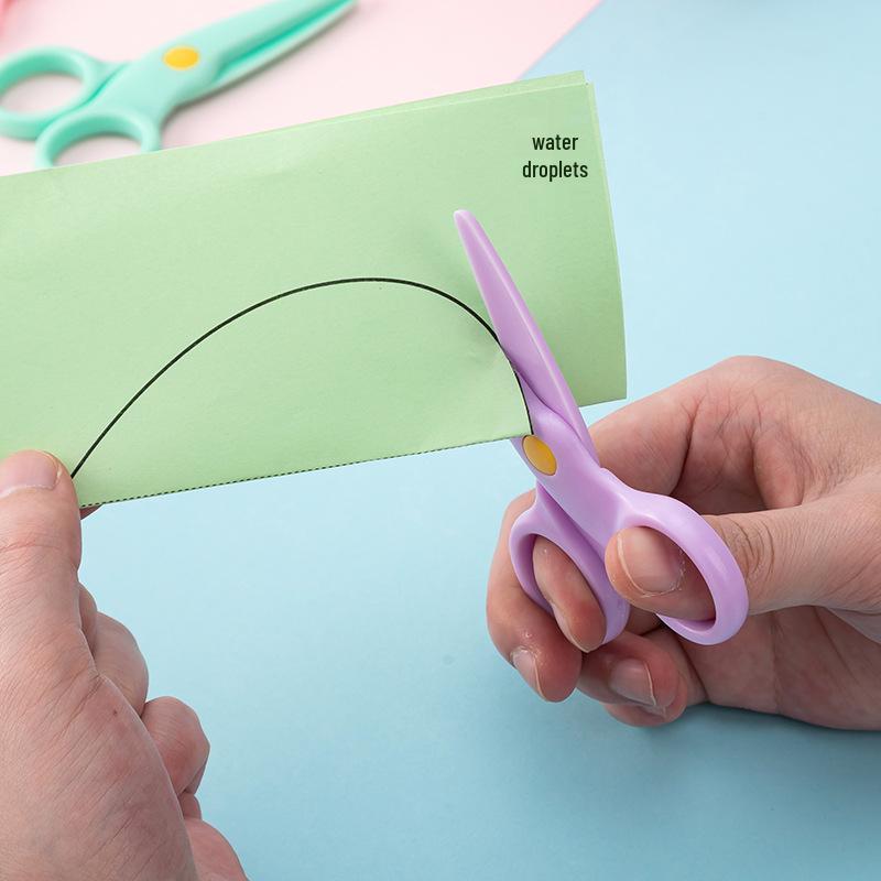 Children's Safety Craft Scissors - Plastic, Round-Head, Cute Design for Toddlers