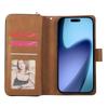 Чехол для iPhone 17 Pro Max, карман на молнии, 9 слотов для карт, чехол для телефона из ПУ кожи с ремешком на руку