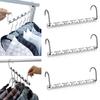 Multifunctional Hangers Space Saving Stainless Steel Hangers Hook with 6 Hole Clothing Wardrobe Organize Hanger Holder