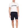 Tommy Hilfiger Мужская футболка-поло с вышитым логотипом-буквой, удобная, приталенная, с коротким рукавом, белая 78JA892-100