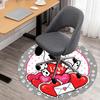 1pc Dog Love Round Chair mat office Area Rug - Non-Slip, Floor Mat for Office, Bedroom, Ideal home decor gift c0112032