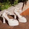 Mary Jane Wedding Shoes Small Women's Single Shoes 2025 New Square Head Cute French Word High Heels