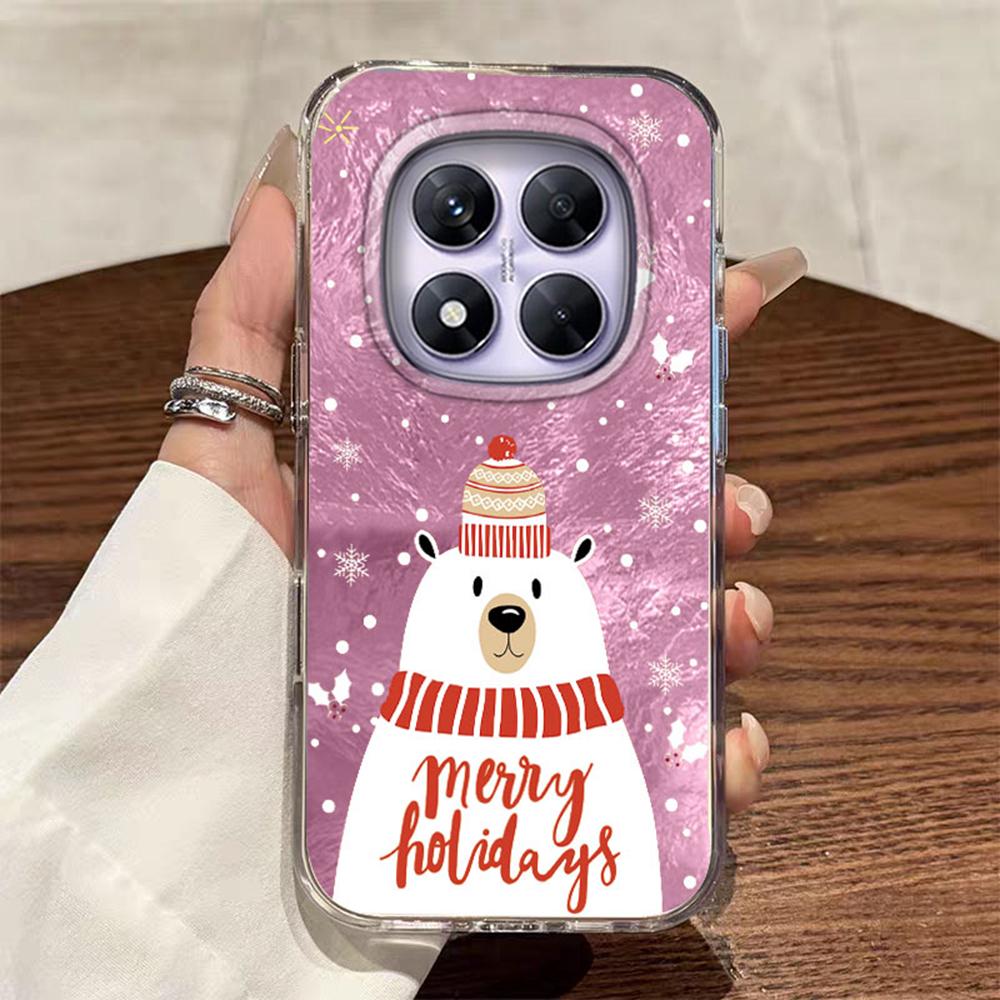 Christmas Deer Printed Elk Phone Case For Xiaomi Redmi Note 15 14 13 12 11 11S 10 10S 9 Pro 9A 15C 13C 14C A3 A3X 9C A1 A2 Cover