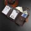 30% Off Men's Short Wallet Business Retro Style Change Clip Leather Vertical Leather Bag Ledger