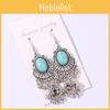 Этнические висячие серьги в стиле сплава с отделкой цвета павлиньего синего для дам