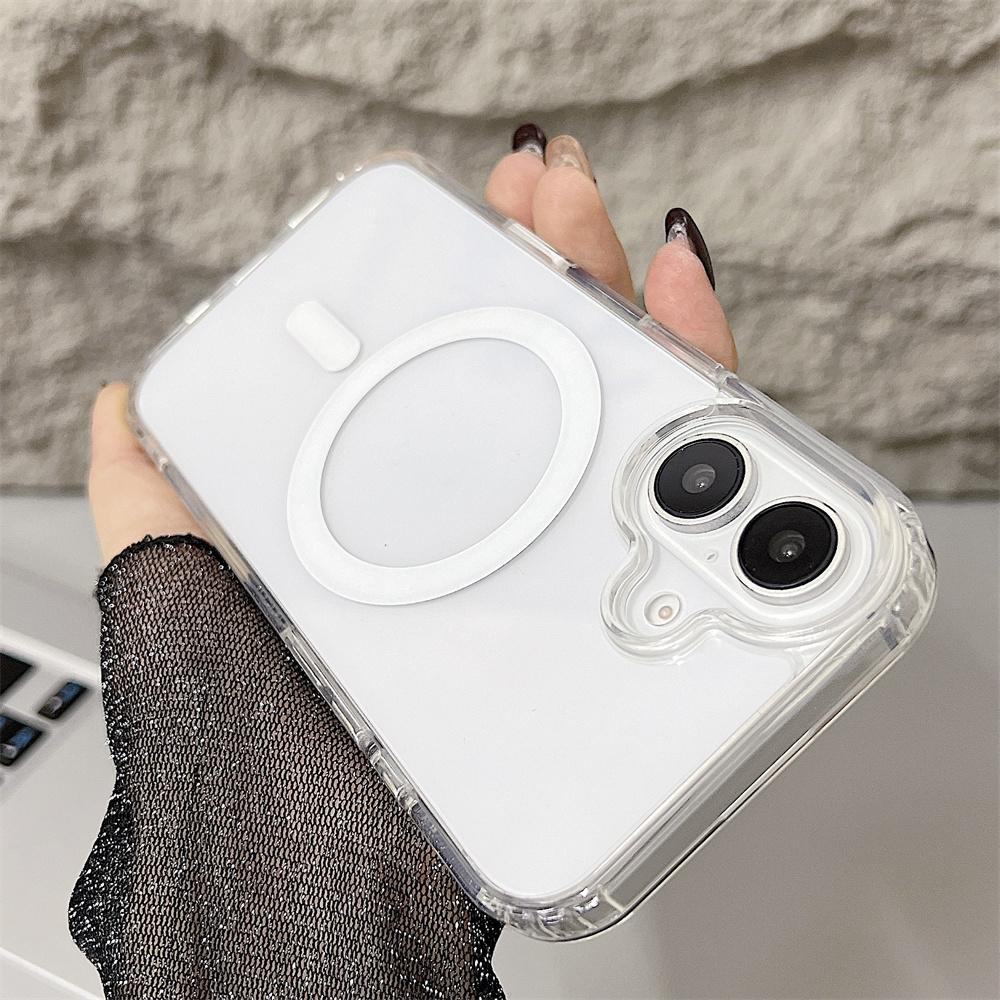 Прозрачный магнитный чехол для iPhone 16 Pro Max Чехол для iphone 11 14 15Pro Max Plus MagSafe Беспроводная зарядка Прозрачная крышка