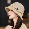 Mom hat lady autumn and winter show face small bucket hat retro versatile top hat in the elderly winter warm basin hat
