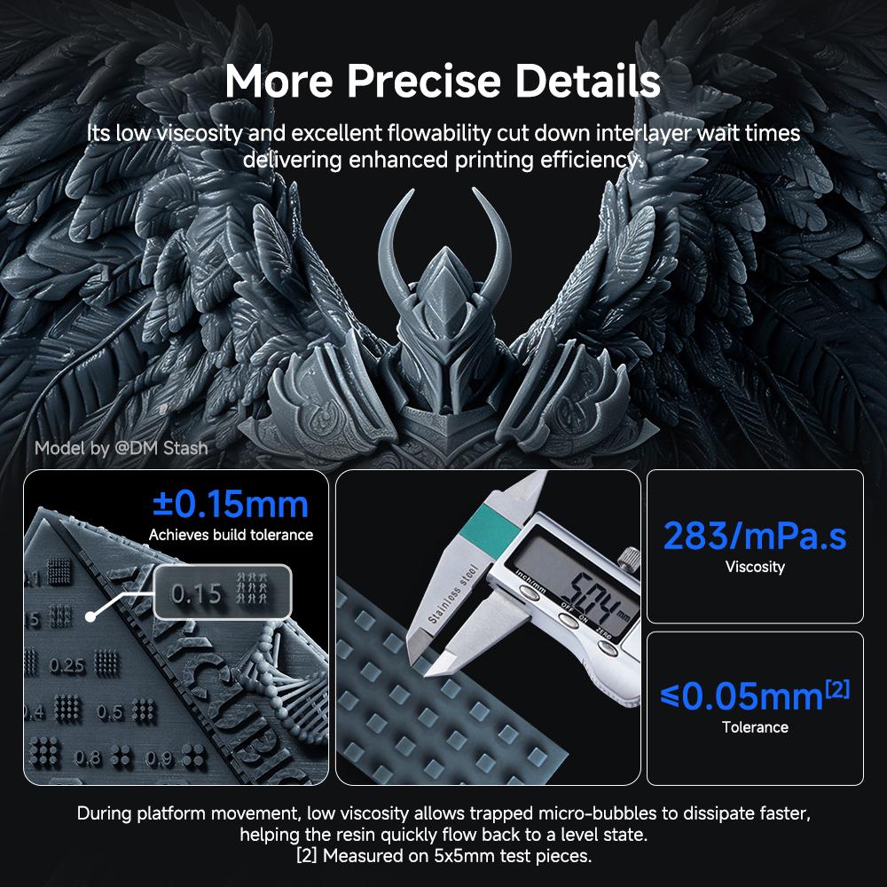 ANYCUBIC 10/20 кг Смола для 3D-принтера Фотополимер АБС-подобная 2.0 Смола Повышенная прочность и упругость Быстрое отверждение Высокоточная смола