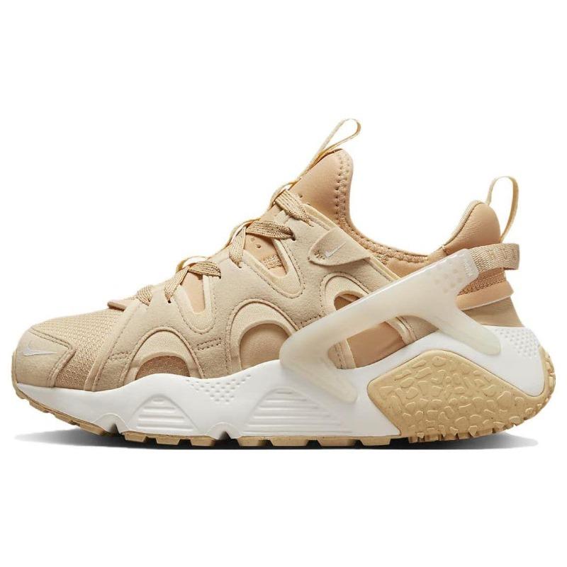 Nike Женские низкие беговые кроссовки Nike Air Huarache Craft Бело-коричневые DQ8031-201