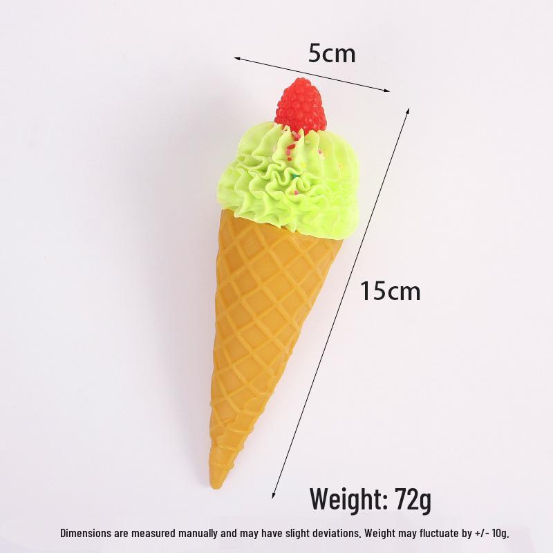 Wavy Ice Cream Cone Model - Fake Dessert Shop Decoration Prop, DIY Handmade Toy.