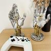 Cyberpunk Robotic Hand Ornament Gamepad Holder Ring String Desktop Holder Photo Prop Home Decoration 1pc