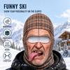 Новинка Лыжный Шлем с Лицом Старика, Смешная Реалистичная 3D-Печать, Полностью Закрывающая Лицо, Зимний, Ветрозащитный, Наружный Чехол для Мужчин и Женщин (Солнцезащитные очки не включены)