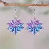 2024 Winter Festival Snowflake Crystal Acrylic Earrings