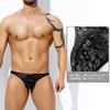 Мужские кружевные трусы Arjen Kroos, Сексуальное бикини, Прозрачный цветочный принт, Заниженная посадка, Дышащие, AK4043-Черный-1 шт., XXL