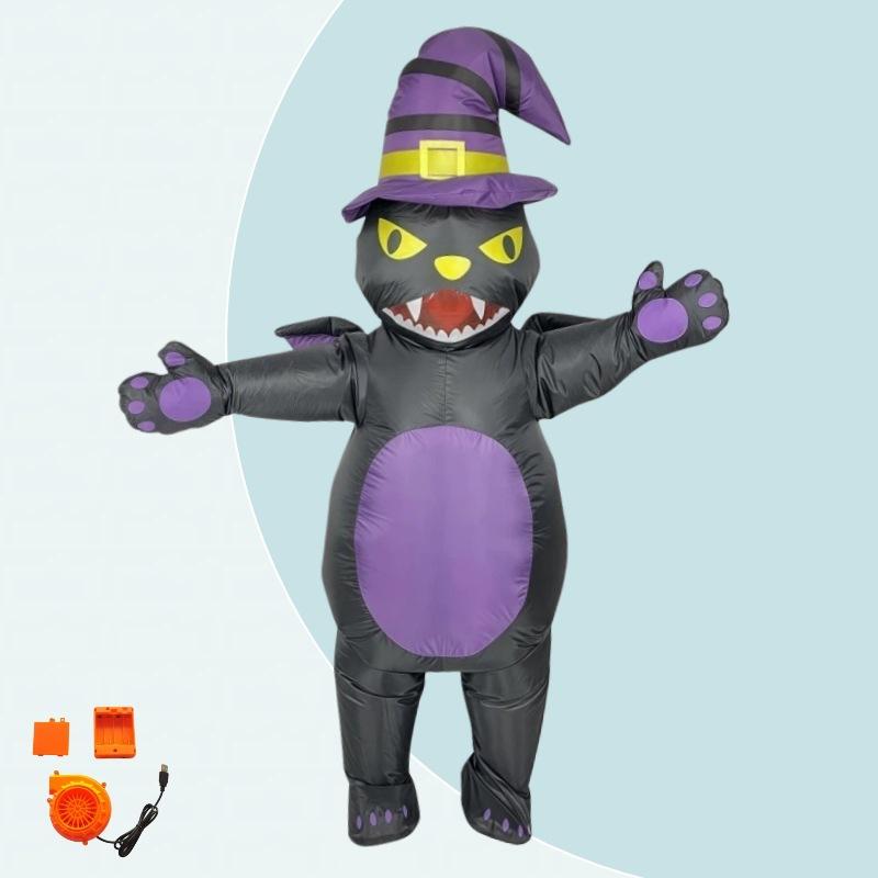 Halloween Pumpkin Inflatable Costume Cartoon Character Performance Prop Party Atmosphere Outfit for Adults Kids