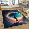 Outer Space Astronaut Universe Spaceman Cartoon Carpet Rug for Home Living Room Bedroom Sofa Doormat Decor,Kid Area Rug Non-slip