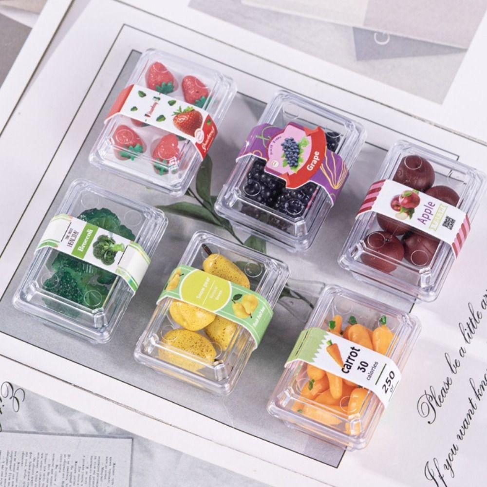 Clear Box Dollhouse Vegetable Model Simulated Design Simulated Food Dolls House Accessories Gift