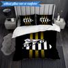 3PCS Fc Crest Design Printed Soft Bedding Set,Including 1pc Duvet Cover And 2pcs Pillowcases Perfect for Bedroom, Dormitory, Fan gift