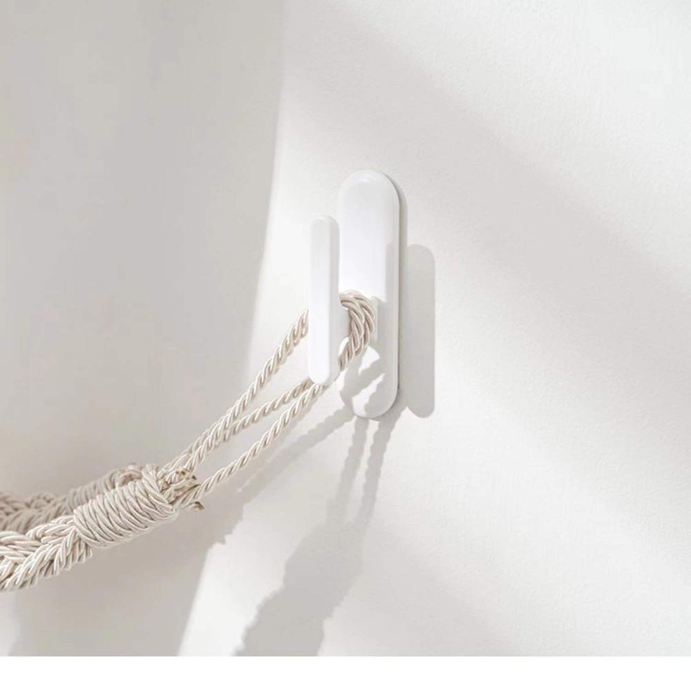 White Adhesive Hook Plastic Blind Cord Holders Storage Rack Curtain Hooks Office