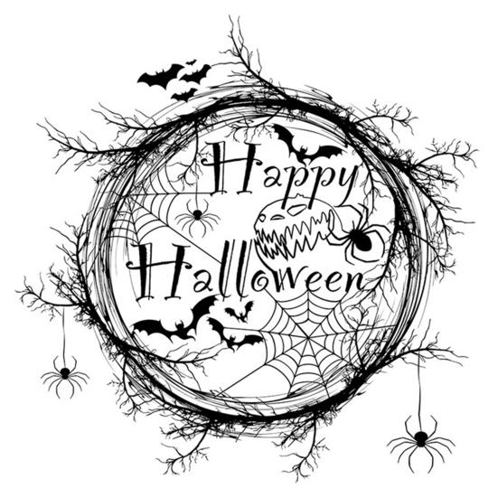 Easy Peel Halloween Clings Happy Static Window Stickers, Black Spider Web And Bat Silhouette Decals, Durable Art Self-Adhesive Glass Waterproof