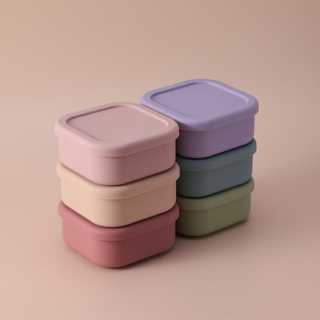 Color Kids 1 шт. Силиконовый ланч-бокс, безопасный для микроволновой печи, без BPA, для хранения еды, сохраняет свежесть, бенто для пикника на открытом воздухе, посуда