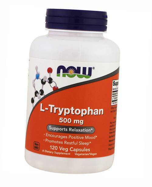 Триптофан, L-Tryptophan 500, Now Foods 60вегкапс (27128029)