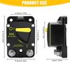 BAAU 50Amp Circuit Breaker W/Manual Reset Switch DC 12-48V High Amperage,W/Wire Lugs Copper Washer For Car Audio RV Marine Durab