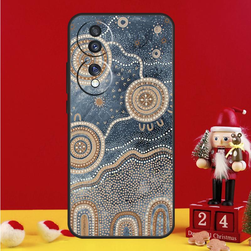Чехол-принт с аборигенным искусством для Honor Magic 8 5 6 7 Pro Honor Win RT 50 70 90 200 400 Lite X8c X9b X9c X9a X9d Чехол