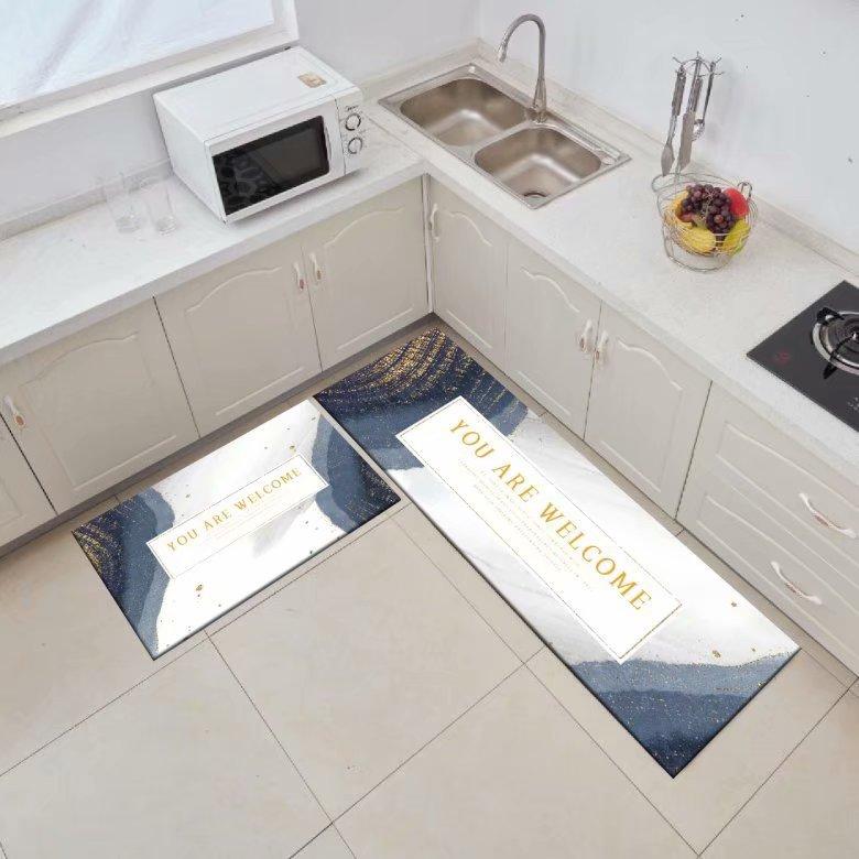 Kitchen Floor Mat Anti Skid Carpet Home Hallway Balcony Corridor Decor Mats Bathroom Entrance Doormat Living Room Long Strip Rug
