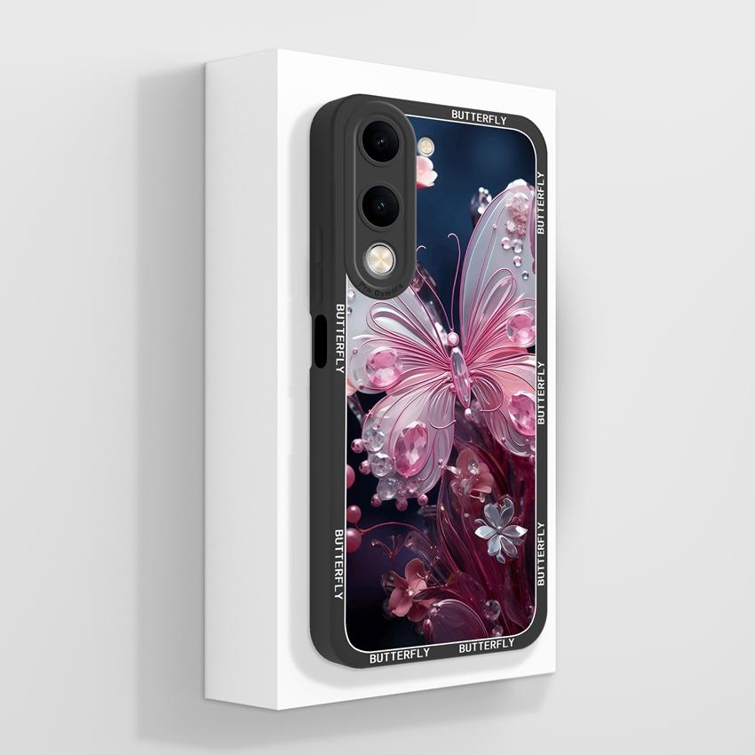 Для Vivo Y04 Y03 Y02 Y11 Y15 Y20 Чехол для телефона Милый мультяшный узор для девочек Гладкий жидкий силикон Противоударная защита Задние крышки Чехол для корпуса Vivo