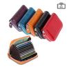 Women's Genuine Leather RFID Anti-Theft Card Holder with Multi-Card Slots and Accordion Design