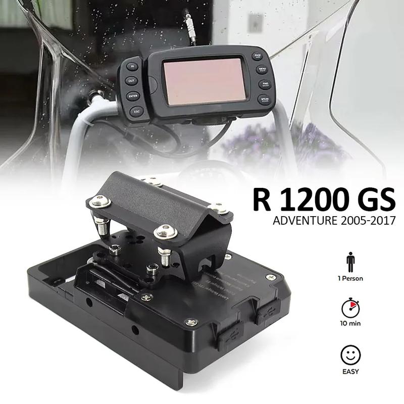 For BMW R 1200 GS R1200GS Adventure Motorcycle Navigation Bracket Mobile Phone GPS Plate Bracket Phone Holder USB 2005 - 2017