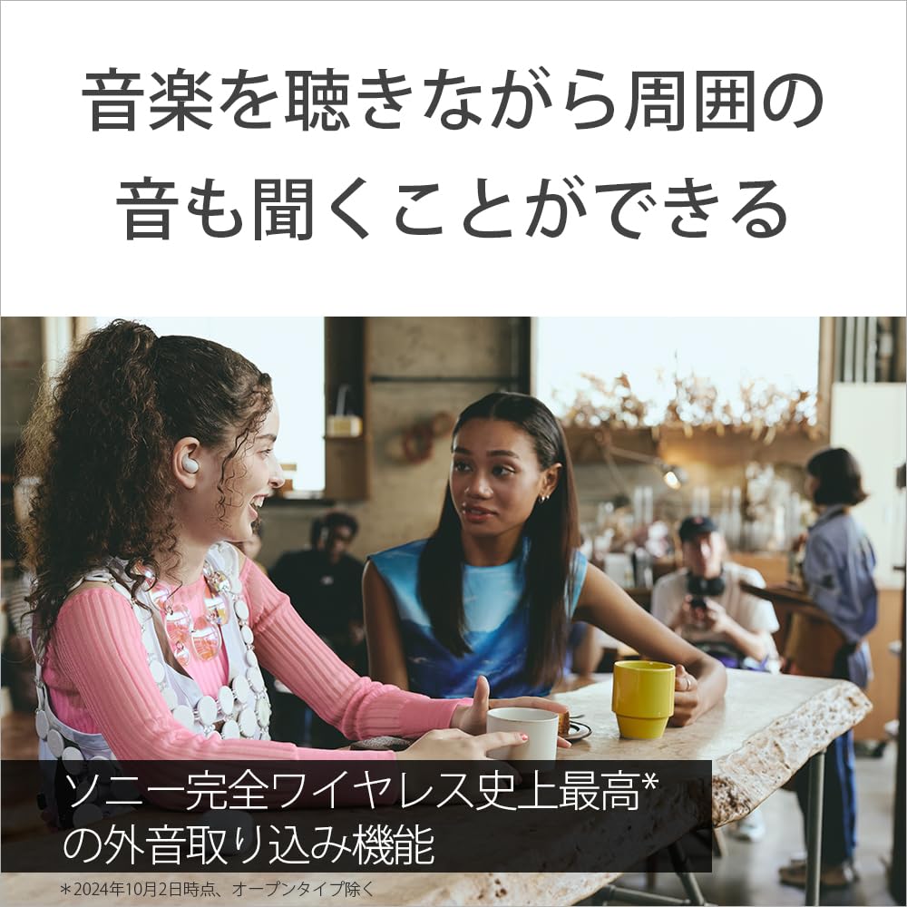 Sony Беспроводные наушники с шумоподавлением LinkBuds Natural Fit Легкие компактные наушники с шумоподавлением Внешнее звукоподавление Настраиваемые с помощью