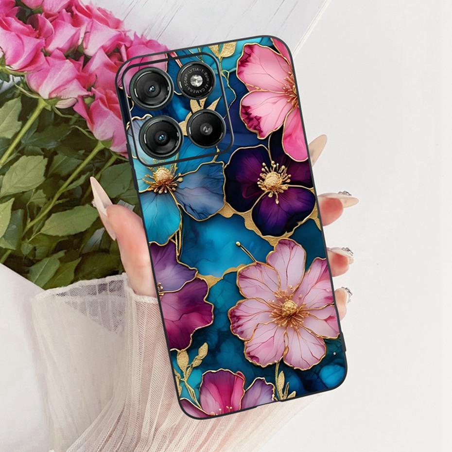 Cute Printing Phone Case For Motorola Moto G67 Power / G57 Power 5G Soft Black Silicone Cases For MOTO G67Power Covers Bumpers
