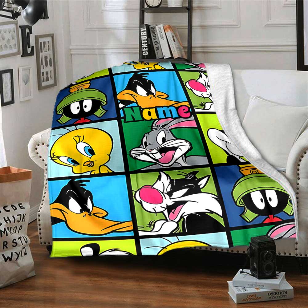 Warnermedia (2) Customize Your Name Blanket Gift Personalized Blanket Soft & Cozy for Bedding Sofa Picnics Seaside for All Occasions