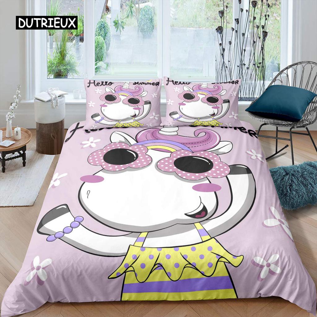 Одеяло с дельфином, пододеяльник размера King Size, милый пододеяльник с рисунком в виде единорога, комплект постельного белья с рисунком животных из мультфильмов, синий, океан, пляж, тема стеганого одеяла