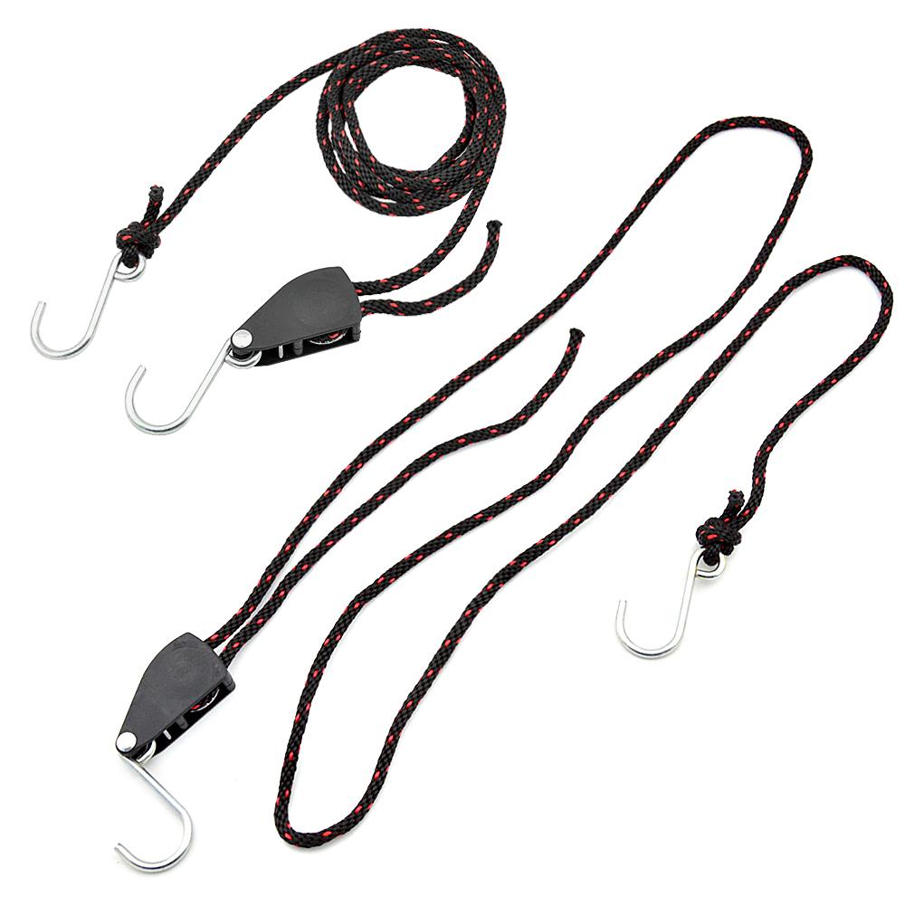 2 шт. ремни для каяка, веревки с храповым шкивом, регулируемая вешалка для веревок, рабочая нагрузка до 299,8 фунтов